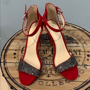 Aldo Red Suede Dosh Heel Sz. 8